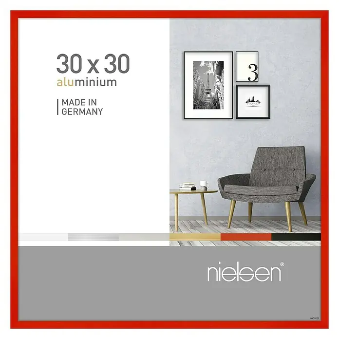Nielsen Bilderrahmen Pixel - Tornadorot, 30 x 30 cm, Aluminium - Vorderansicht