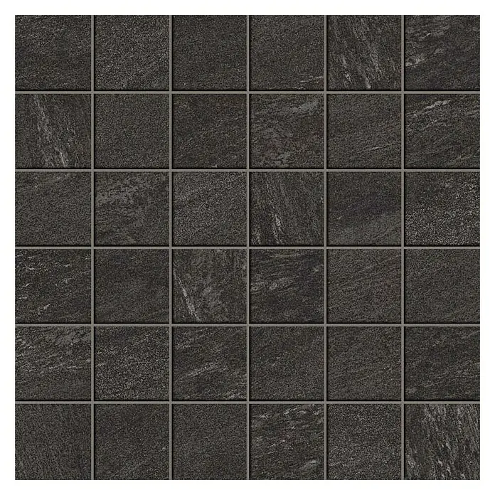 Atlas Concorde Mosaikfliese Valmalenco Anthrazit - 30 x 30 cm, Anthrazit, Matt - Vorderansicht