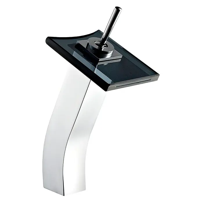 Rousseau Grifo de lavabo alto Cristali - Negro