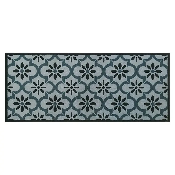 Alfombra de cocina Kitpic tiles - Gris, 120 x 50 cm, Poliamida y vinilo