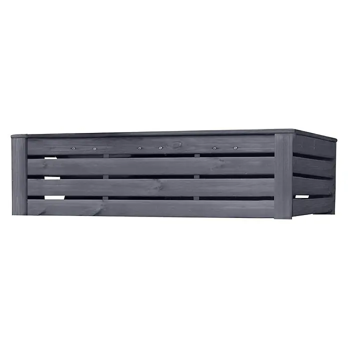 Werth Holz Pflanzkasten Quartett - Außenmaß (L x B x H): 137 x 34 x 33 cm, Holz, Grau