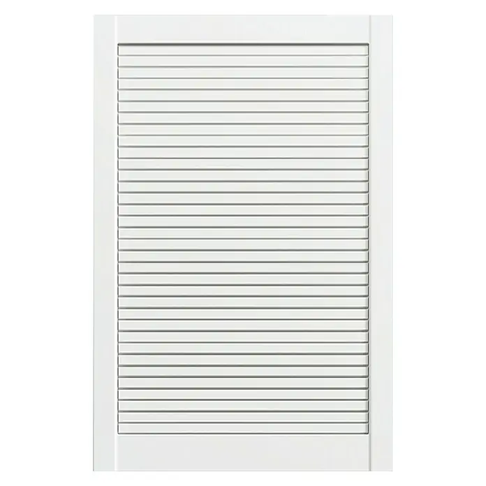 Lamellentür - B x H: 494 x 717 mm, Art Lamellen: Geschlossen, Weiß - Vorderansicht