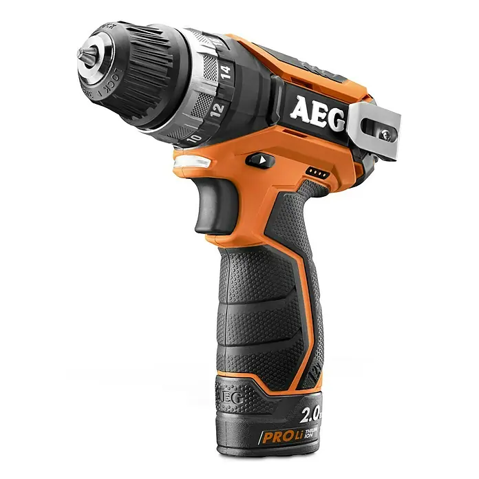 AEG Powertools Akku-Bohrschrauber BS 12 C2 - 12 V, Li-Ionen, 2 Ah, 2 Akkus, Leerlaufdrehzahl: 0 U/min - 1.500 U/min