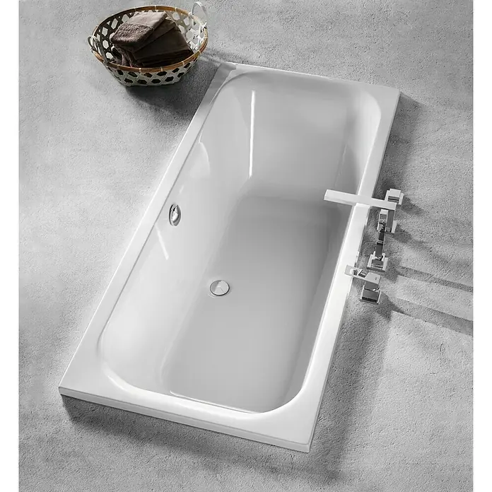 Camargue Badewanne Hermosa - 180 x 80 cm, Weiß, Sanitäracryl