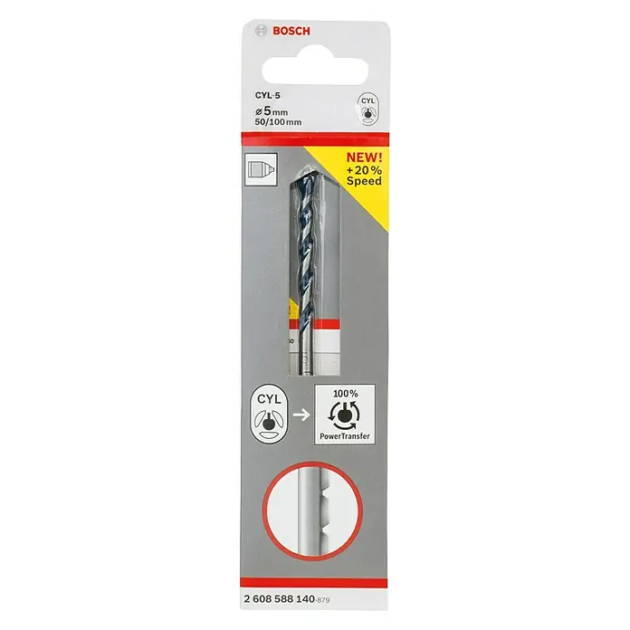 Bosch Svrdlo za beton CYL-5 - Ø x D: 5 x 100 mm, 1 Kom. - Pogled sprijeda