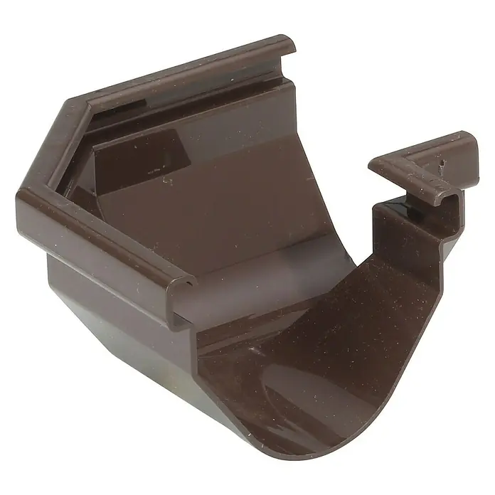 FunkeGruppe Rinnenwinkel Vario - Nennweite: 70 mm, Außenecke, Kunststoff, Braun