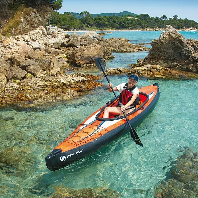Sevylor Kajak Pointer K2 - 440 x 85 cm, Nutzlast: 180 kg, Geeignet für: 2 Personen - Vorderansicht