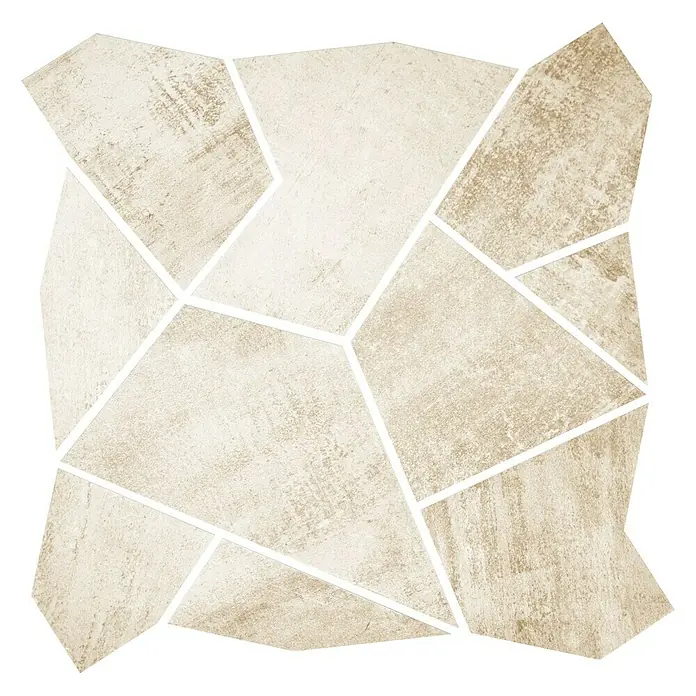 Mosaikfliese Polygonalmosaik Canyon - 34,76 x 34,76 cm, Beige, Matt