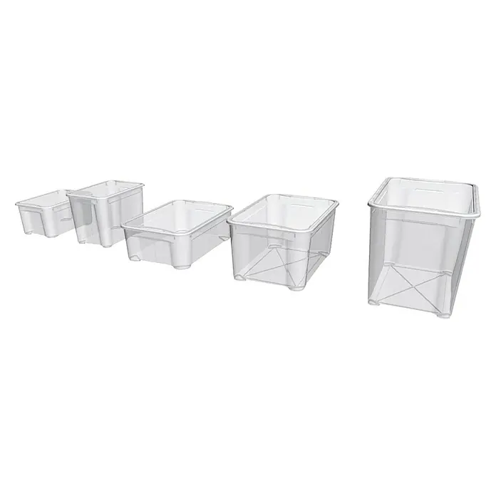 Regalux Prozirna kutija za pokrivače za madrac XXM - D x Š x V: 79 x 58 x 17,5 cm, 52 l, S kotačićima