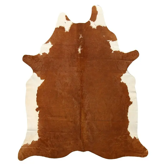 Esbeco Deko-Kuhfell - Braun/Weiß, 100 % Echtfell, Fläche ca.: 3 m² - 4 m² - Ansicht von oben