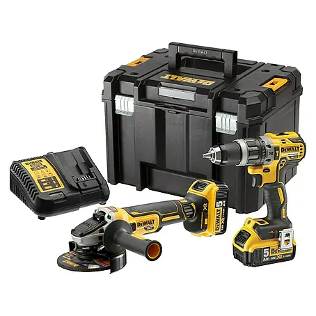 Dewalt  Taladro atornillador de batería + amoladora DCK2080P2T