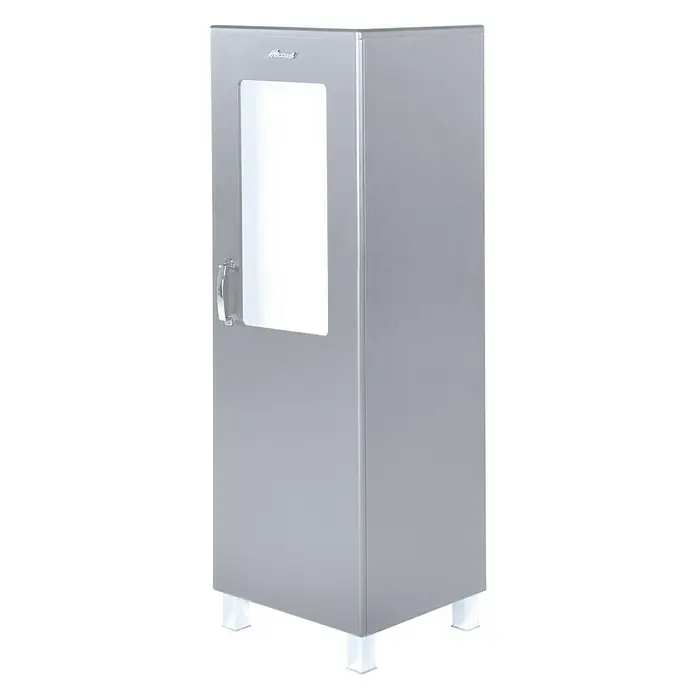 Phönix Miami Vitrine - L x B x H: 48,5 x 43 x 149 cm, Grau - Linke Seitenansicht