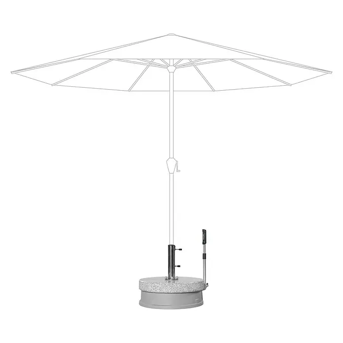 Doppler Expert Granitschirmständer Easy Move - 70 kg, 60 cm - Anwendungsbeispiel