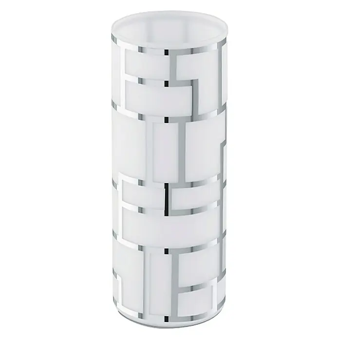 Eglo Lámpara de sobremesa Bayman - 60 W, L x An x Al: 10,5 x 10,5 x 27 cm, Blanco, Cromo, E27