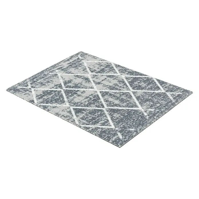 Astra Miabella Sauberlaufmatte Rauten - Grau/Weiß, 50 x 70 cm, 100 % Polyamid - Rechte Seitenansicht