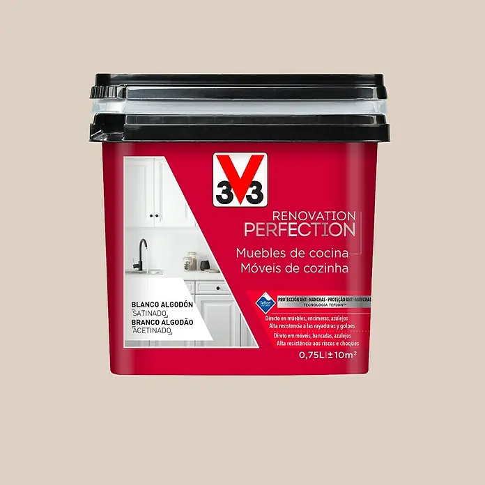 V33 Esmalte Cocinas Renovation Perfection - Centeno, 750 ml, Satinado