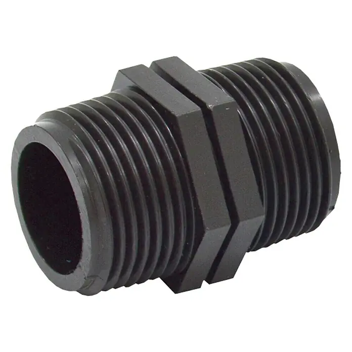 Machón roscado M-M - 1″, Plástico
