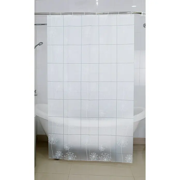 Venus Peva Duschvorhang Pusteblume - 240 x 200 cm, Transparent, Weiß