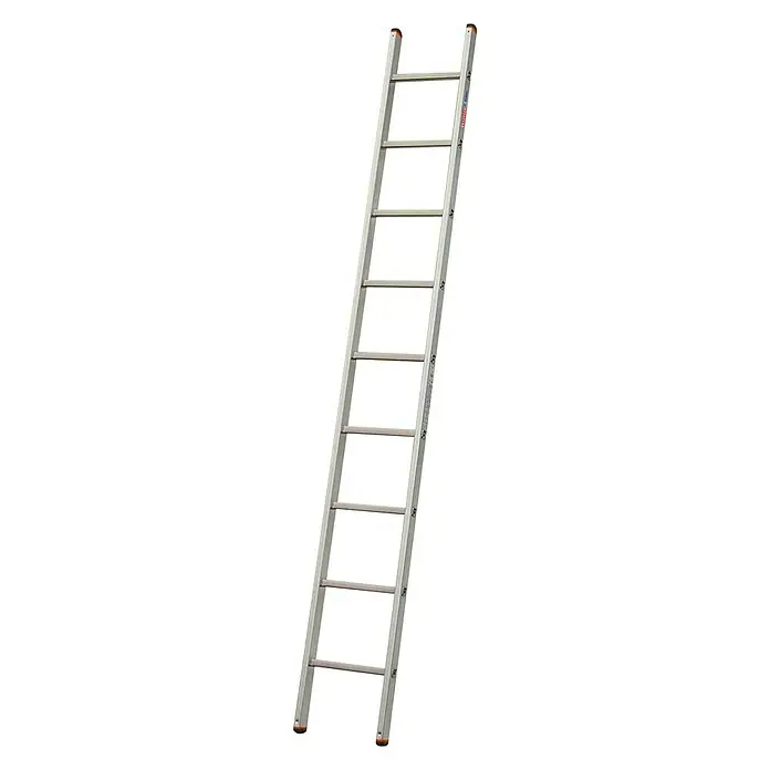 Krause Ljestve za naslanjanje s prečkama Stabilomat - 9 prečki, Radna visina: 3,6 m, Aluminij - Pogled s lijeve strane