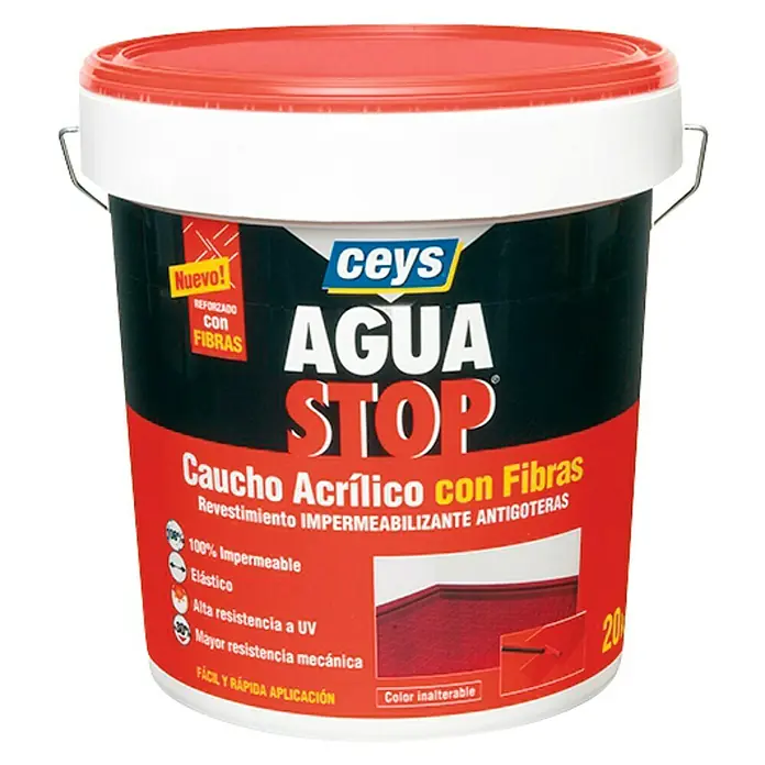 Ceys Impermeabilizante caucho acrílico Agua Stop - Rojo, 1 kg
