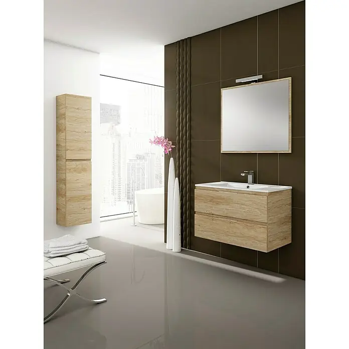 Camargue Mueble de lavabo Módena - 45 x 80 x 50 cm, Nebraska natural