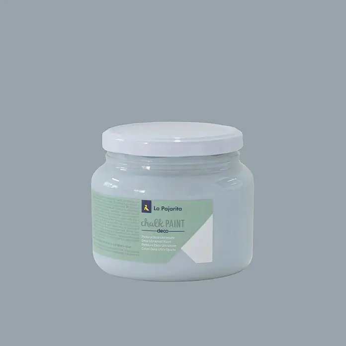 La Pajarita Pintura de tiza Chalk Paint - Azul cristal, 500 ml, Mate