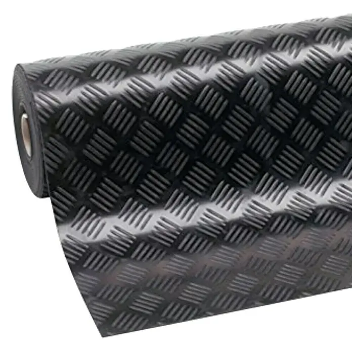 Pavimento de goma Checker - 1,2 x 2 m, Caucho