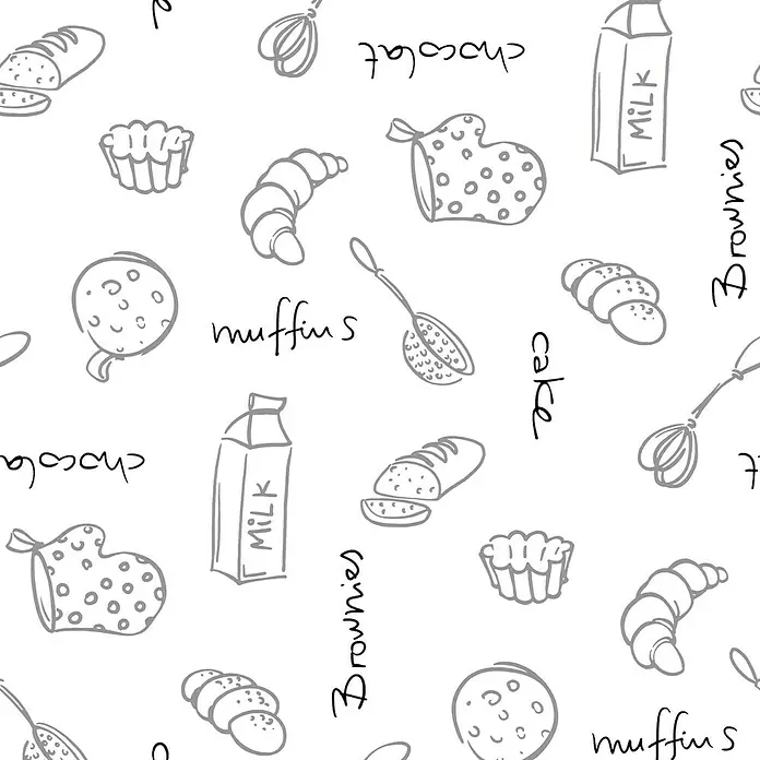 Visillo para ventana Cake - 140 x 270 cm, 100% poliéster, Blanco/Negro