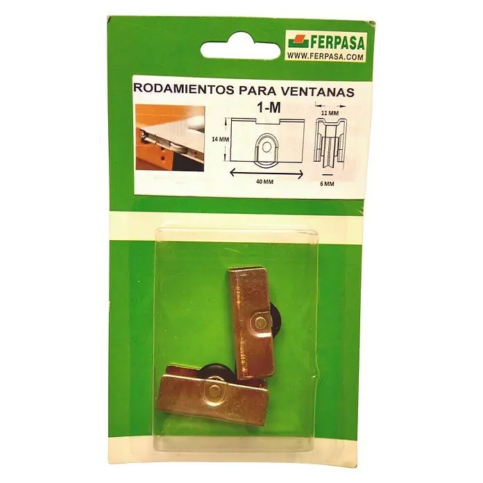 Cojinete de bolas metal 1-M - Diámetro: 14 mm, Ancho: 11 mm