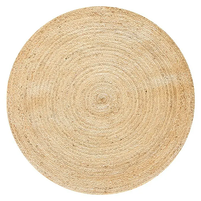 Alfombra redonda Nazar - Beige, Diámetro: 100 cm, 100 % yute