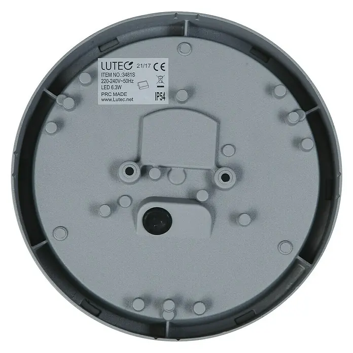 Lutec Aplique exterior LED Ublo - 7,5 W, 4,5 x 19,3 x 19,3 cm, Plateado, Opal, IP54