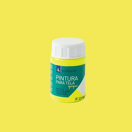 La Pajarita  Pintura tejidos Tela opaca Amarillo fluorescente