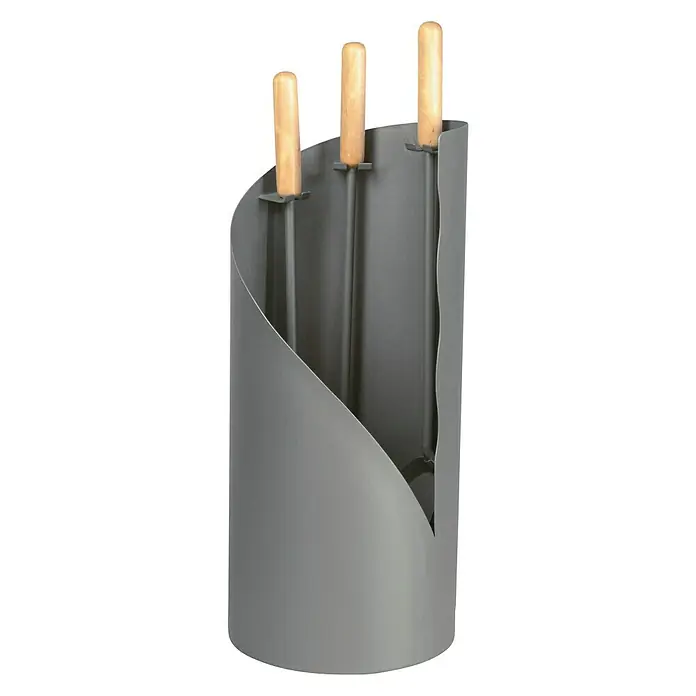 Lienbacher Kamingarnitur - 3 -tlg., Anthrazit, Höhe: 64 cm