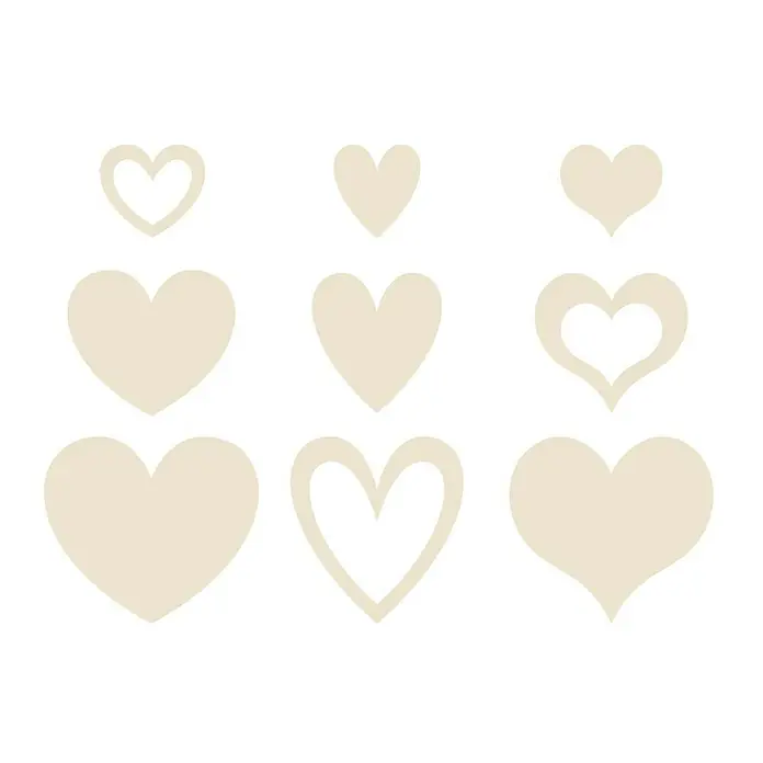 Artemio Pieza decorativa surtido Corazones - Madera
