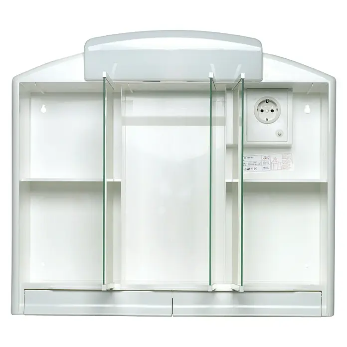 Jokey Spiegelschrank Rano - B x H: 59 x 51 cm, Mit Beleuchtung, Kunststoff, Weiß