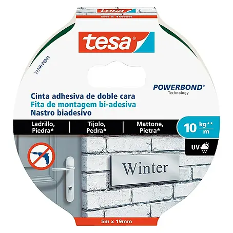 Tesa Powerbond Cinta de doble cara Ladrillo/Piedra
