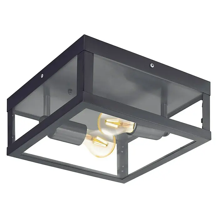Eglo Aplique exterior Alamonte - 60 W, 13 x 29 x 29 cm, Negro, IP44