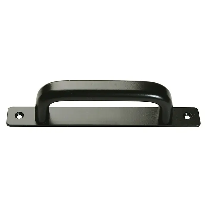 Tirador para puertas - Largo: 197 mm, Aluminio, Negro