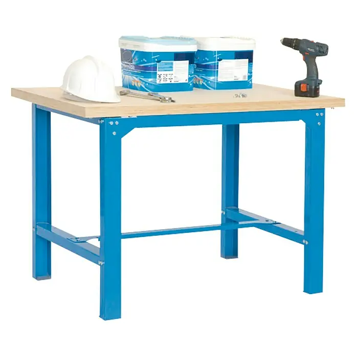 Simonrack Simonwork Banco de trabajo BT6 Plywood - L x Al: 120 x 86,5 cm, Ancho: 75 cm, Capacidad de carga del tablero: 800 kg, Azul