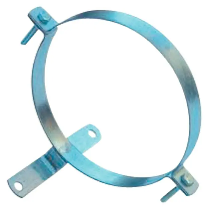 Abrazadera de pared galvanizada - Diámetro: 110 mm, Zincado, Plateado