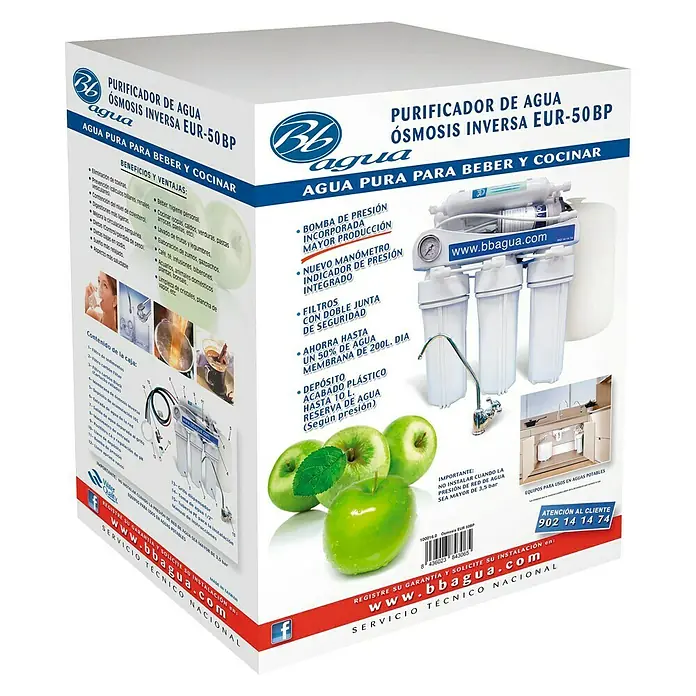 Bb agua Equipo de ósmosis inversa EUR-50 BP - Caudal: 250 l/día