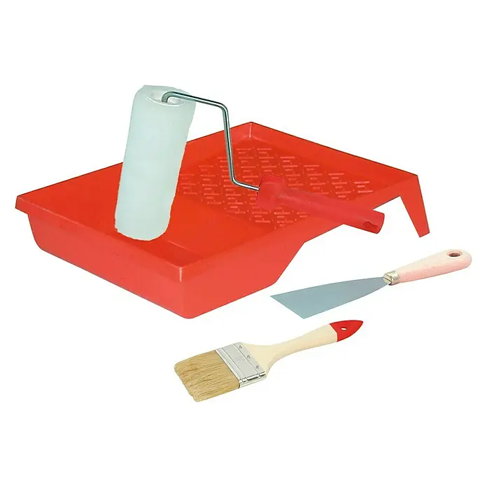 Kit para pintar con rodillo y pintura al agua - 4 piezas