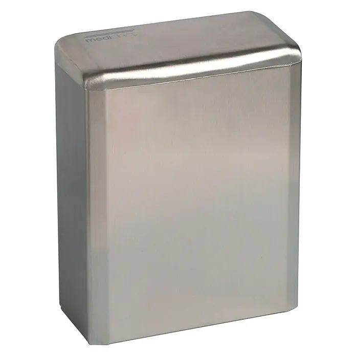 Mediclinics Cubo de basura de baño PP0006CS - 6 l, Acero inoxidable, Rectangular, Acero inoxidable