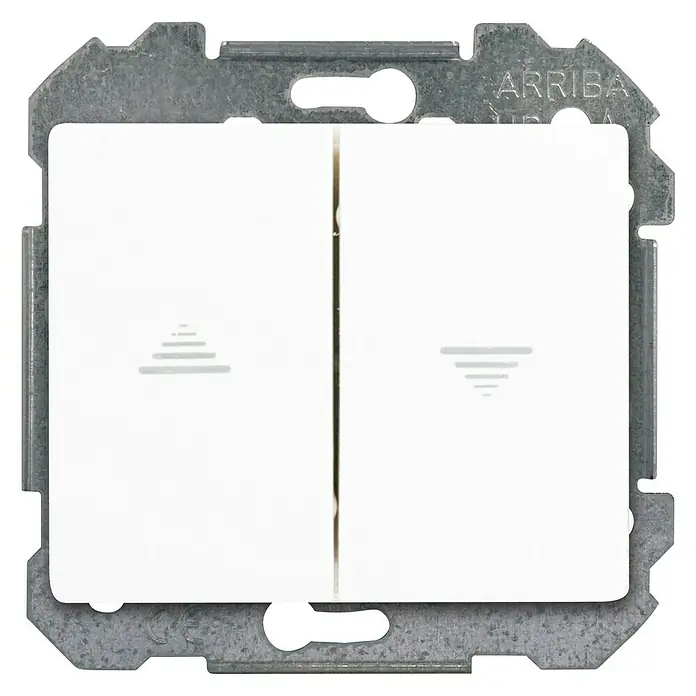 Siemens Delta Iris Pulsador para persianas - Blanco, En pared, Aluminio