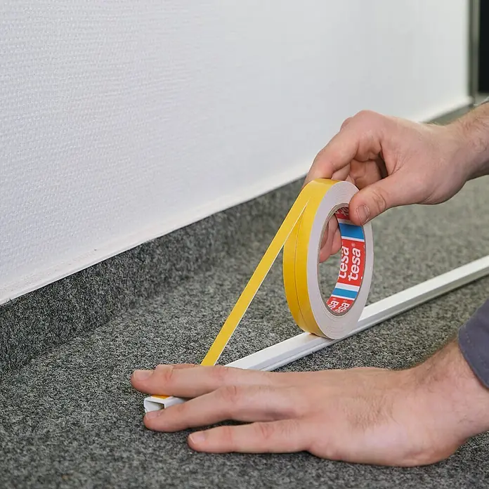 Tesa Cinta de doble cara Powerbond Slim - Amarillo, 5 m x 9 mm