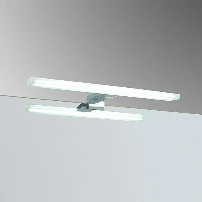 Aplique LED para espejo Round 30 - 7 W, Cromo, L x An x Al: 12,3 x 30 x 3,4 cm