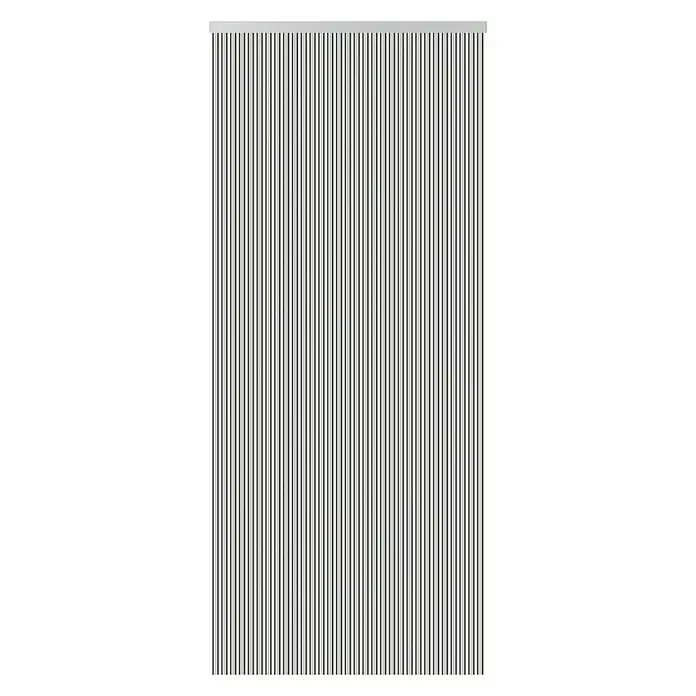 Cortina para puerta Trev - Blanco/Negro, 90 x 210 cm