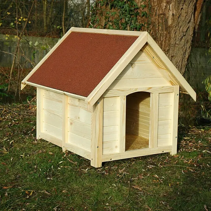 Dobar Hundehütte - Natur, 112 x 97 x 104 cm, Kiefernholz - Stimmungsaufnahme