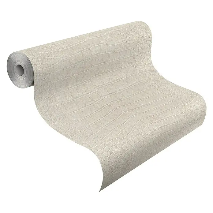 Rasch Mandalay Vliestapete Kroko - Beige, Tieroptik, 10,05 x 0,53 m