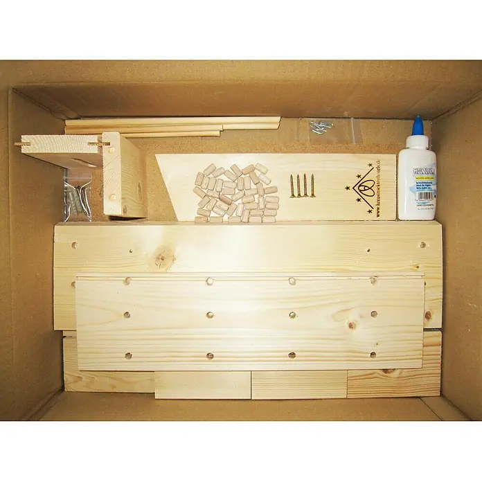 Dobar Insektenhotel Landhaus-Komfort Bausatz - 47 x 12,5 x 34 cm, Kiefer